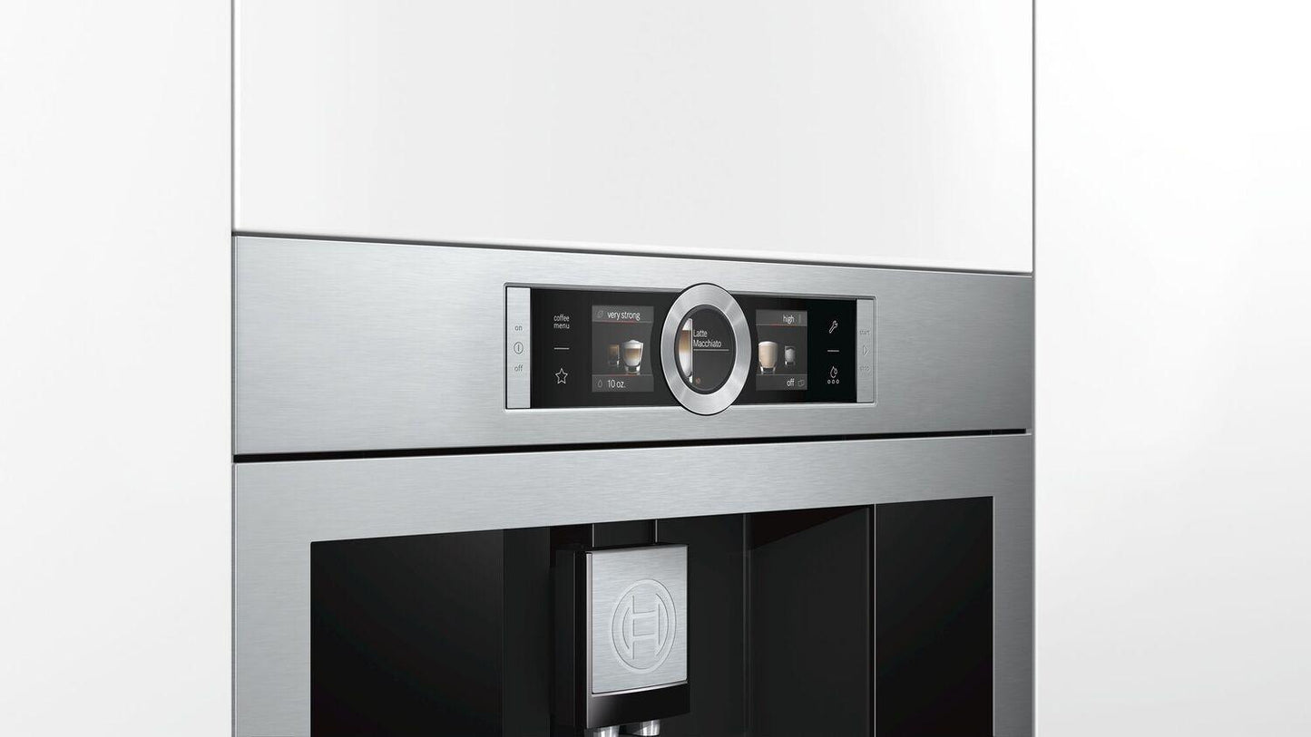 Bosch BCM8450UC 800 Series, Built-In Fully Automatic Coffee Machine, Stainless steel, Removable water tank
