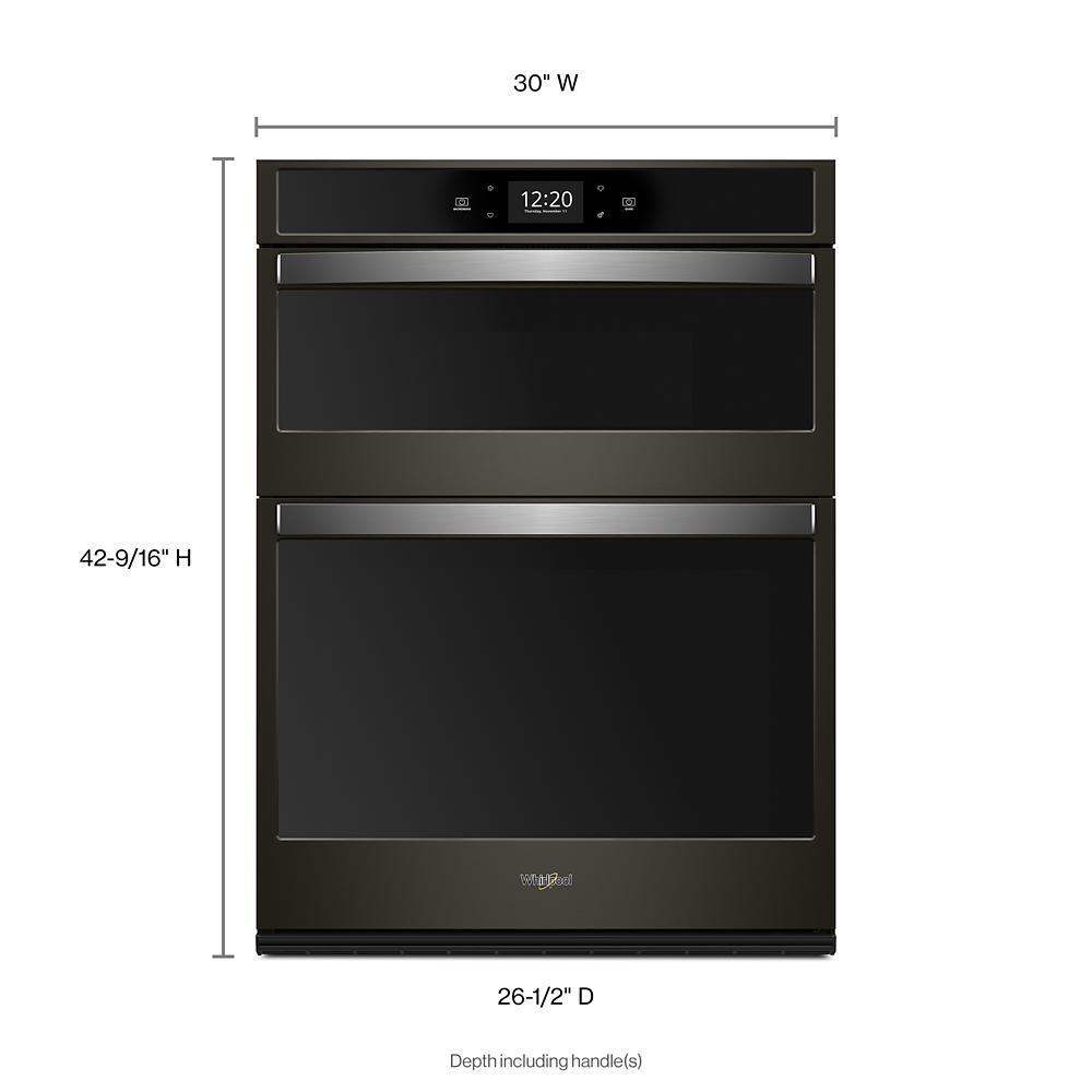 Whirlpool WOC75EC0HV 6.4 cu. ft. Smart Combination Convection Wall Oven with Air Fry, when Connected