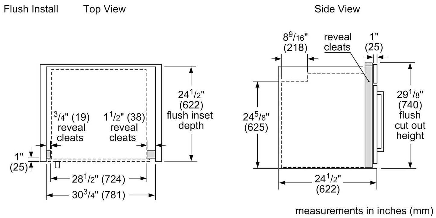 Bosch HBL5455LUC 500 Series, Built-in oven, 30'', Door Hinge: left, Stainless steel