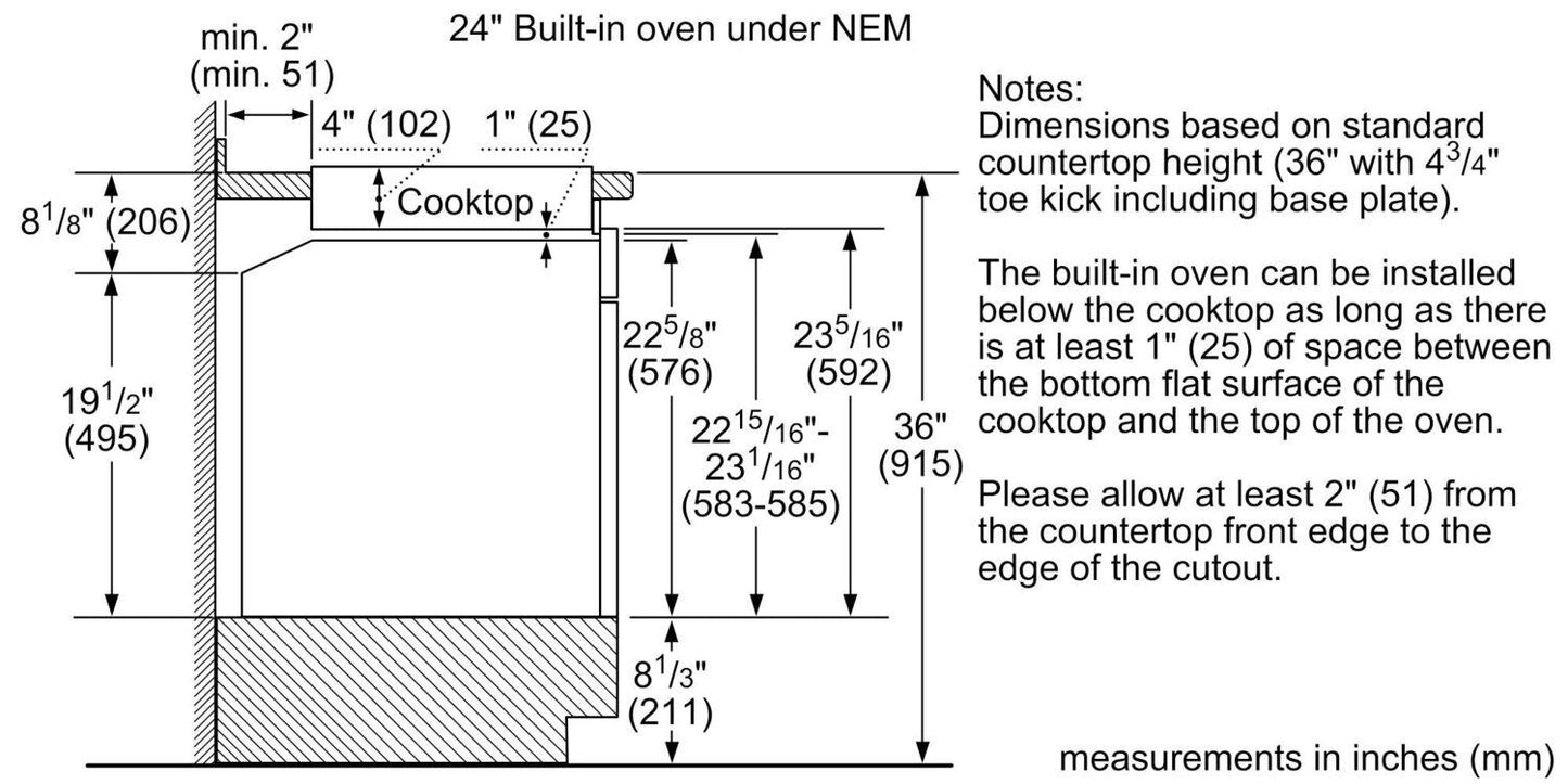 Bosch HBE5453UC 500 Series, Built-in oven, 24'', Stainless steel