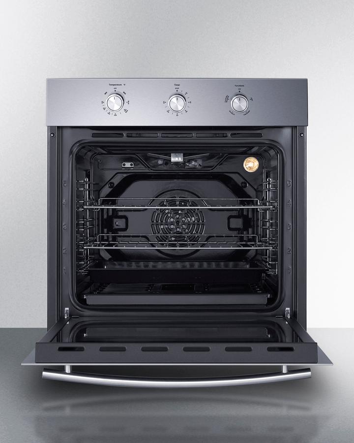 Summit SGW243SS 24 Wide Gas Wall Oven
