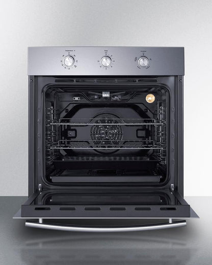 Summit SGW243SS 24 Wide Gas Wall Oven