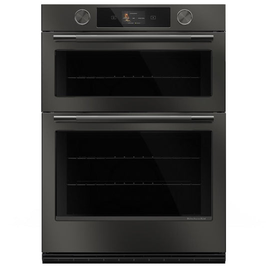 Kitchenaid KOEC730SBE 30-inch Smart Electric Combo Wall Oven with Assisted Cooking Modes - Black Ore