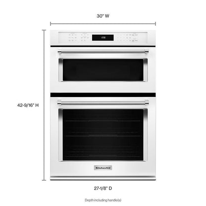 Kitchenaid KOCE500EWH 30 Combination Wall Oven with Even-Heat™ True Convection (Lower Oven)