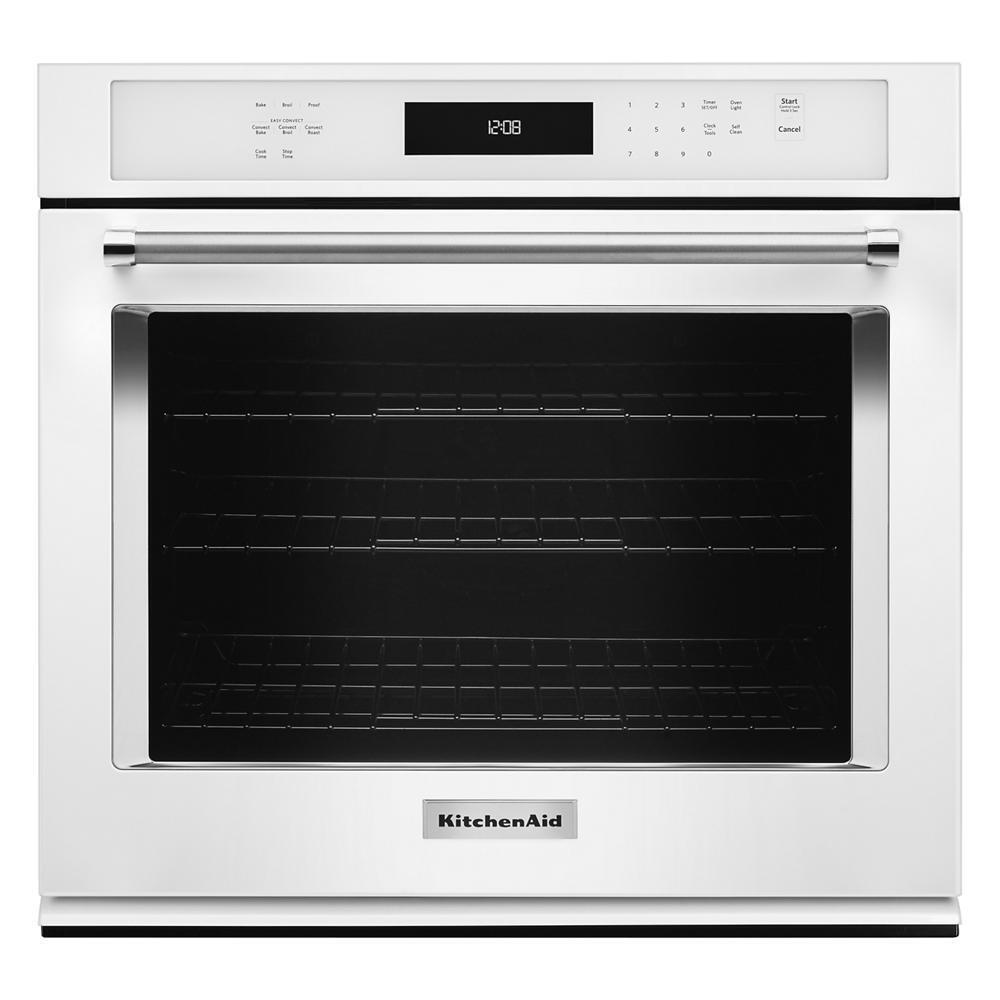 Kitchenaid KOSE500EWH 30 Single Wall Oven with Even-Heat™ True Convection