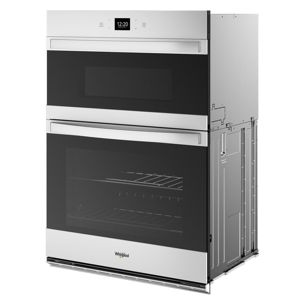Whirlpool WOEC5030LW 6.4 Total Cu. Ft. Combo Wall Oven with Air Fry When Connected