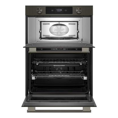 Kitchenaid KOEC730SBE 30-inch Smart Electric Combo Wall Oven with Assisted Cooking Modes - Black Ore