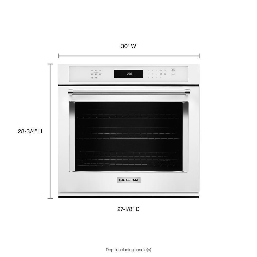 Kitchenaid KOSE500EWH 30 Single Wall Oven with Even-Heat™ True Convection
