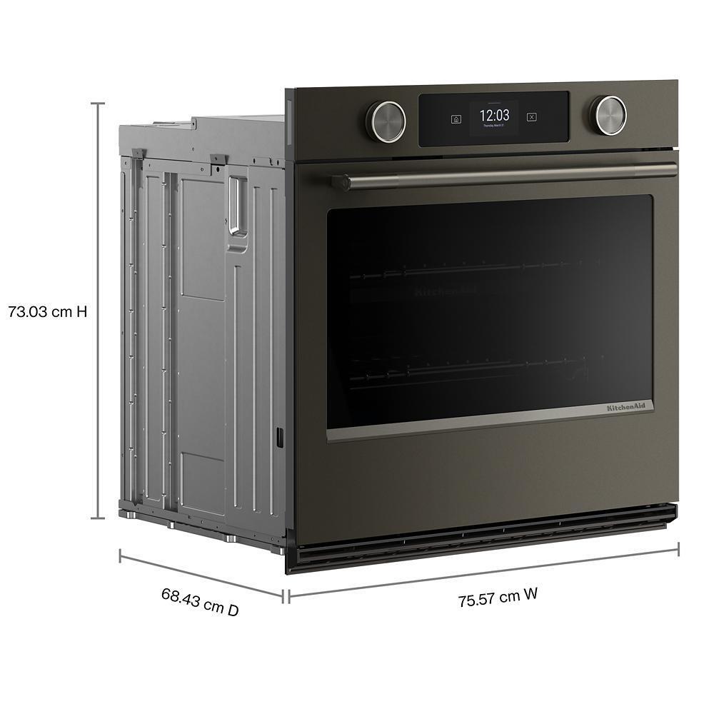 Kitchenaid KOES730SBE 30-inch Smart Electric Single Wall Oven with Assisted Cooking Modes - Black Ore