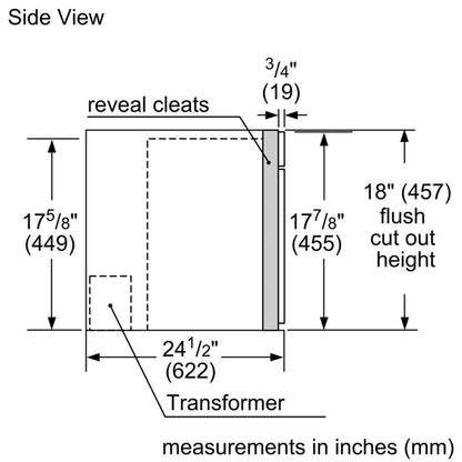 Bosch BCM8450UC 800 Series, Built-In Fully Automatic Coffee Machine, Stainless steel, Removable water tank