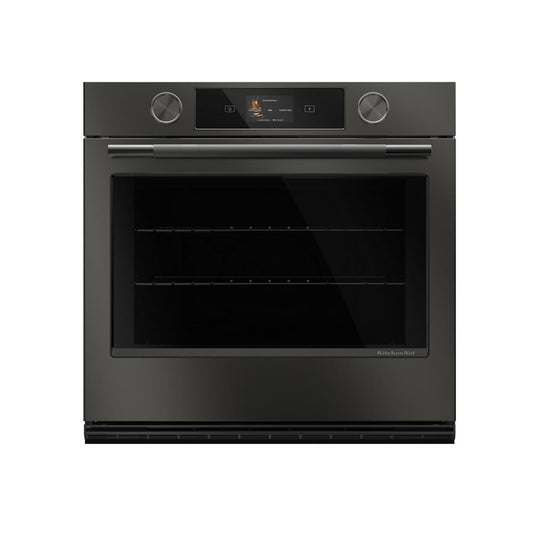 Kitchenaid KOES730SBE 30-inch Smart Electric Single Wall Oven with Assisted Cooking Modes - Black Ore