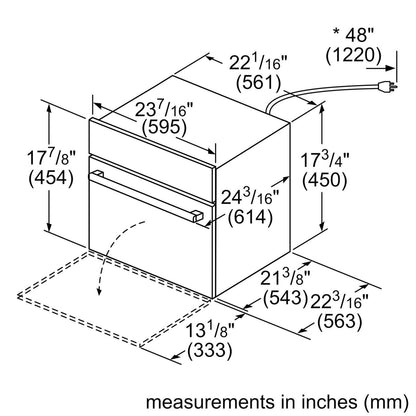 Bosch HMC54151UC 500 Series, Speed Oven, 24'', Stainless steel