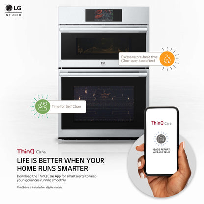 WCES6428F LG STUDIO 1.7/4.7 cu. ft. Combination Double Wall Oven with Air Fry
