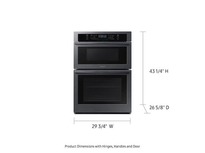 Samsung NQ70T5511DG 30 Microwave Combination Wall Oven with Wi-Fi in Black Stainless Steel
